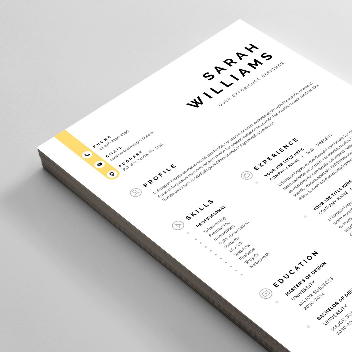 Submit Detailed Profile & CV